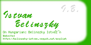 istvan belinszky business card